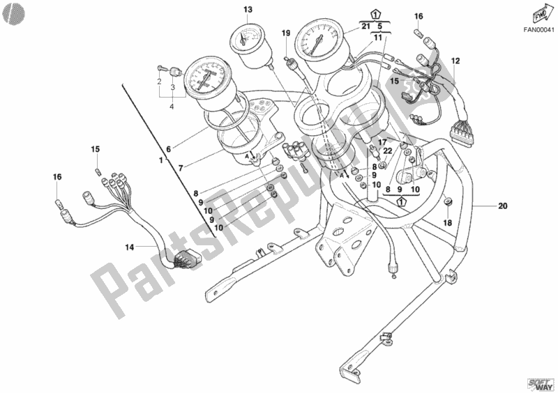 All parts for the Meter of the Ducati Supersport 900 S 2002